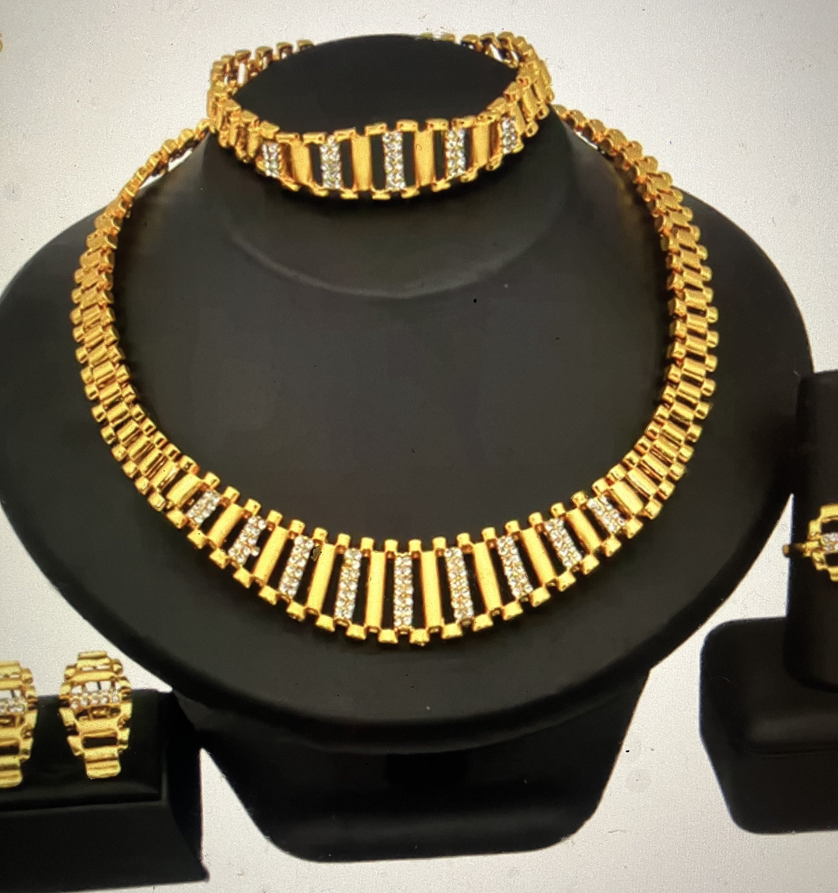 Women's 24K Gold 4 Piece Jewelry Set for discerningblackwomen