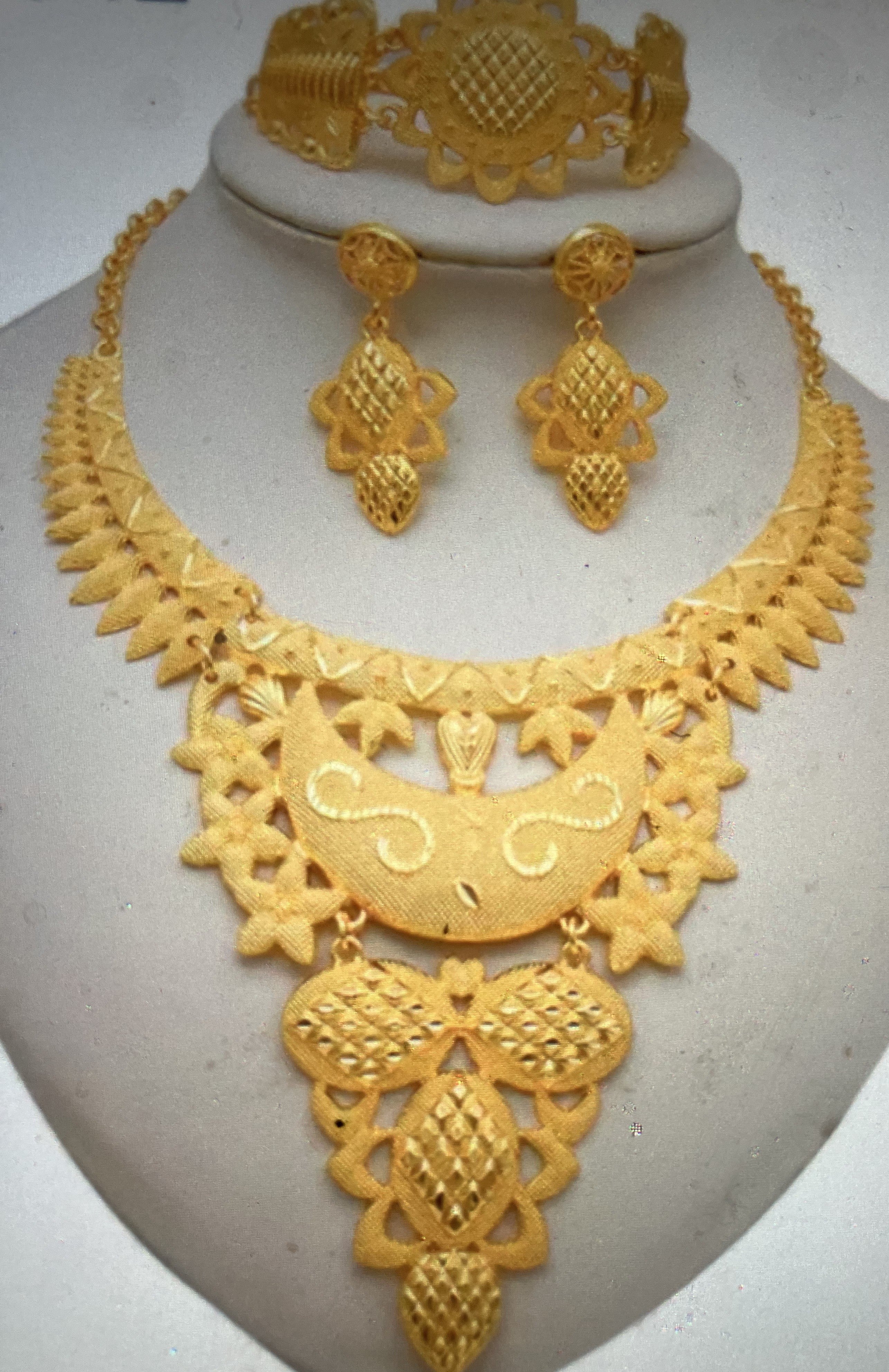18k Gold Jewelry 3 piece Sets