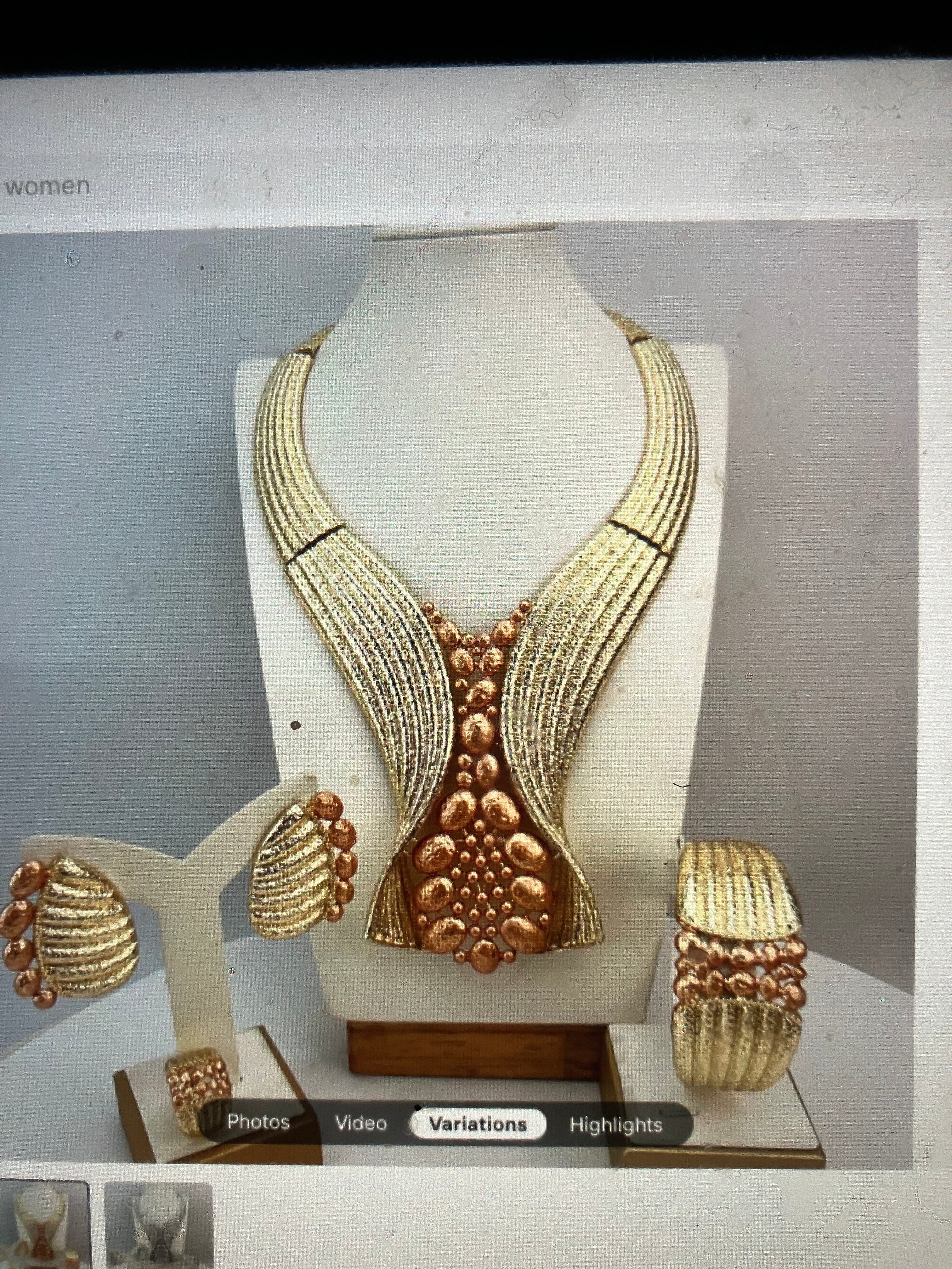 4piece set 18k Gold Jewelry Sets for discerningblackwomen