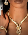 18k Gold 4 Piece Jewelry Set for discerningblackwomen