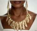 18k Gold 2 piece Jewelry Set for discerningblackwomen